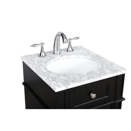 Elegant Decor 18 Inch Single Bathroom Vanity In Black VF12518BK